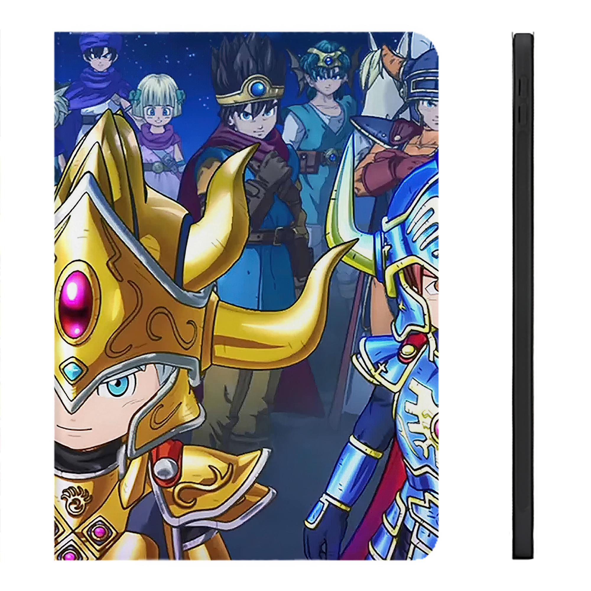 （画像用） ドラゴンクエスト Doragon Kuesuto Dragon Quest IPadケース ペンホルダー付き ブックスタイルデザイン